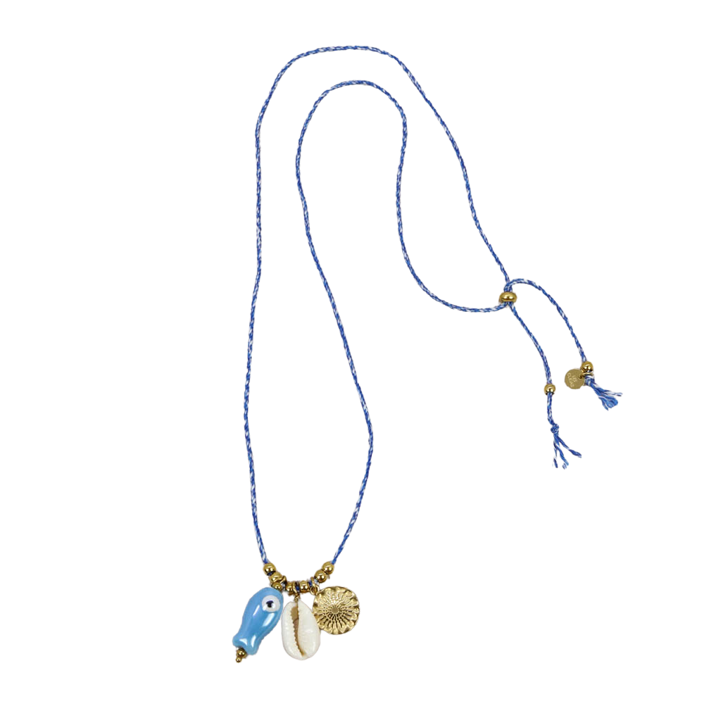 Collier à charms - Fish Bleu