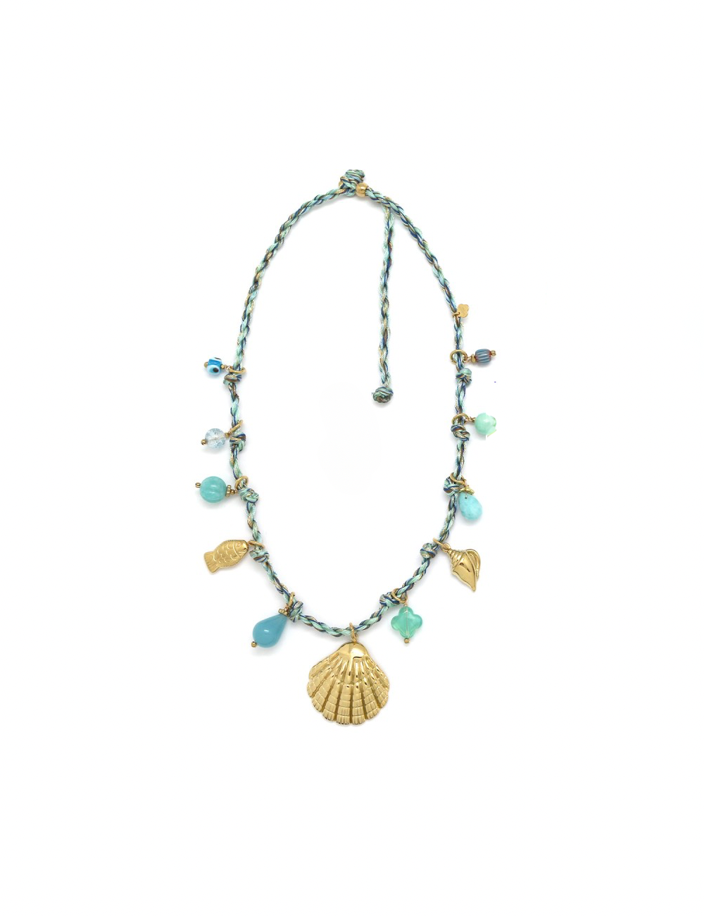 Collier - Coquillage bleu