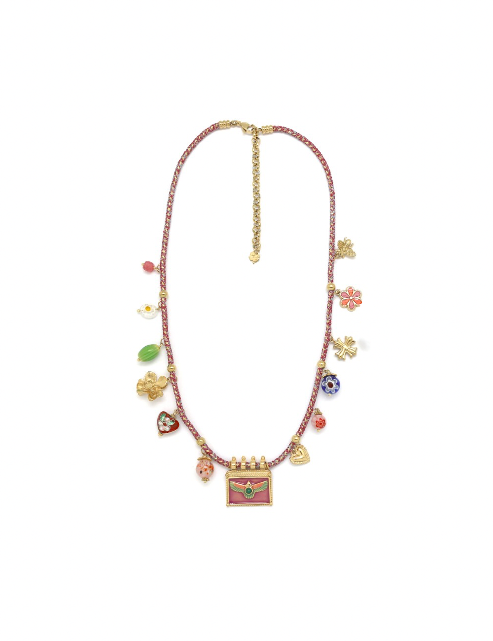 Collier - Aigle rose