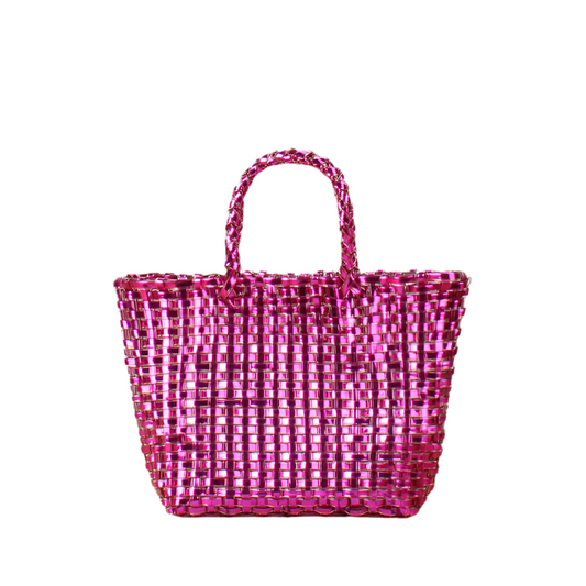 Sac tissé rose fluo