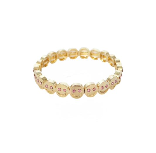 Bracelet smiley rose