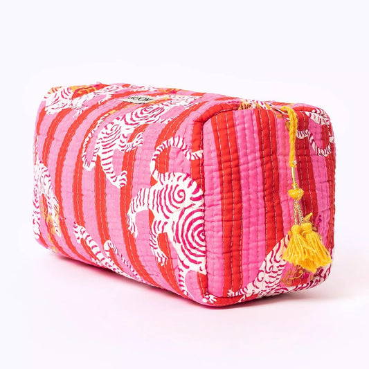 Pochette xxl - Tigre blanc rose