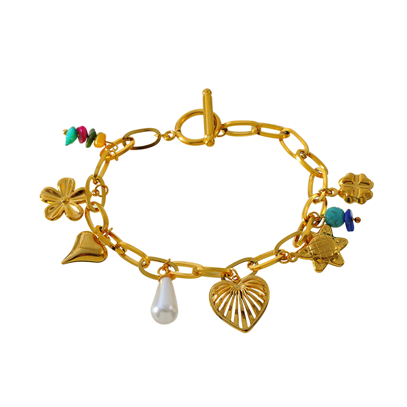 Bracelet charm’s bleus