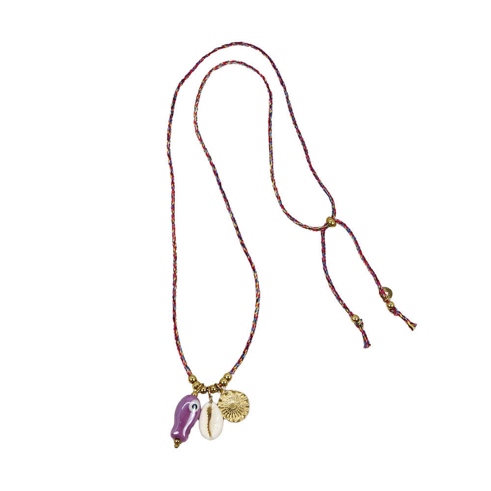 Collier à charms - Fish Violet