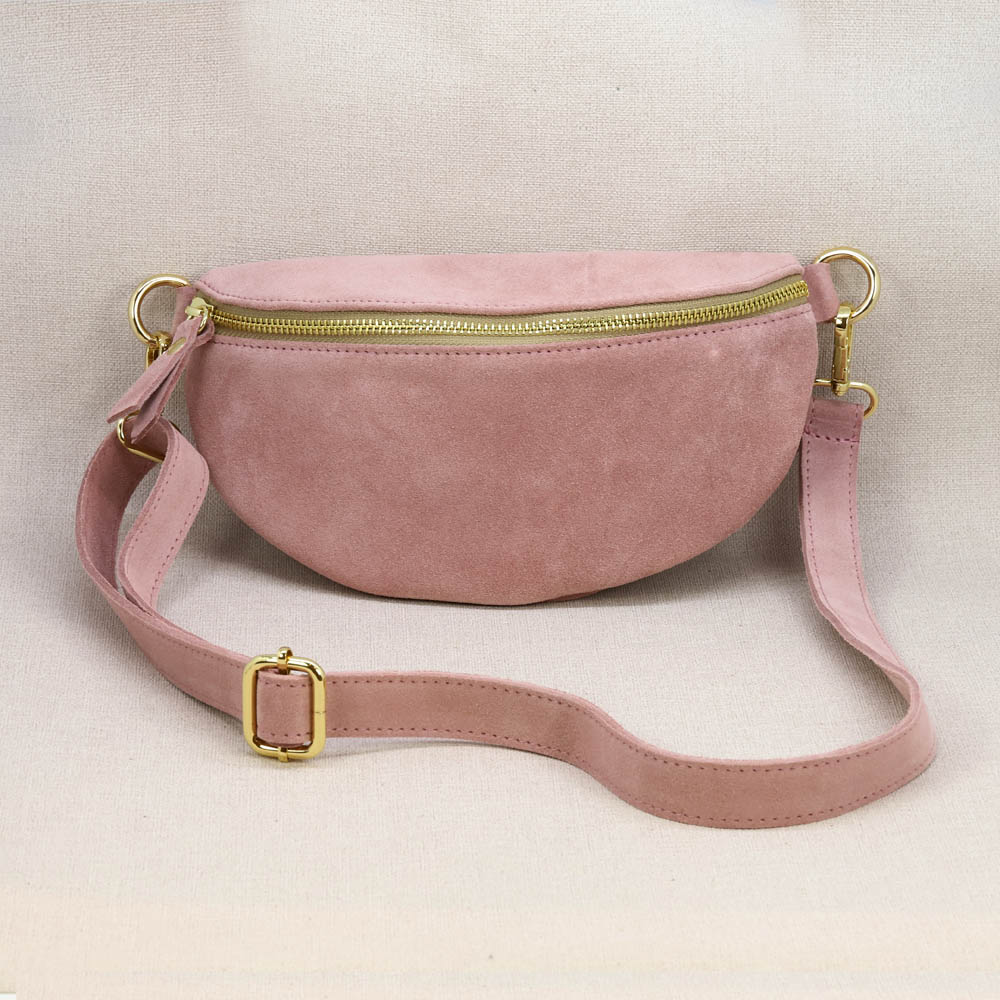 Sac banane rose pale S
