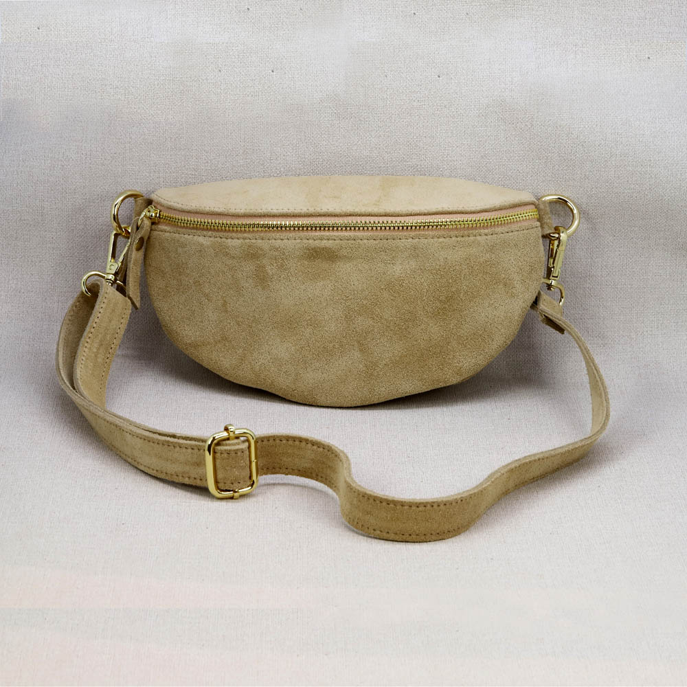Sac banane beige S
